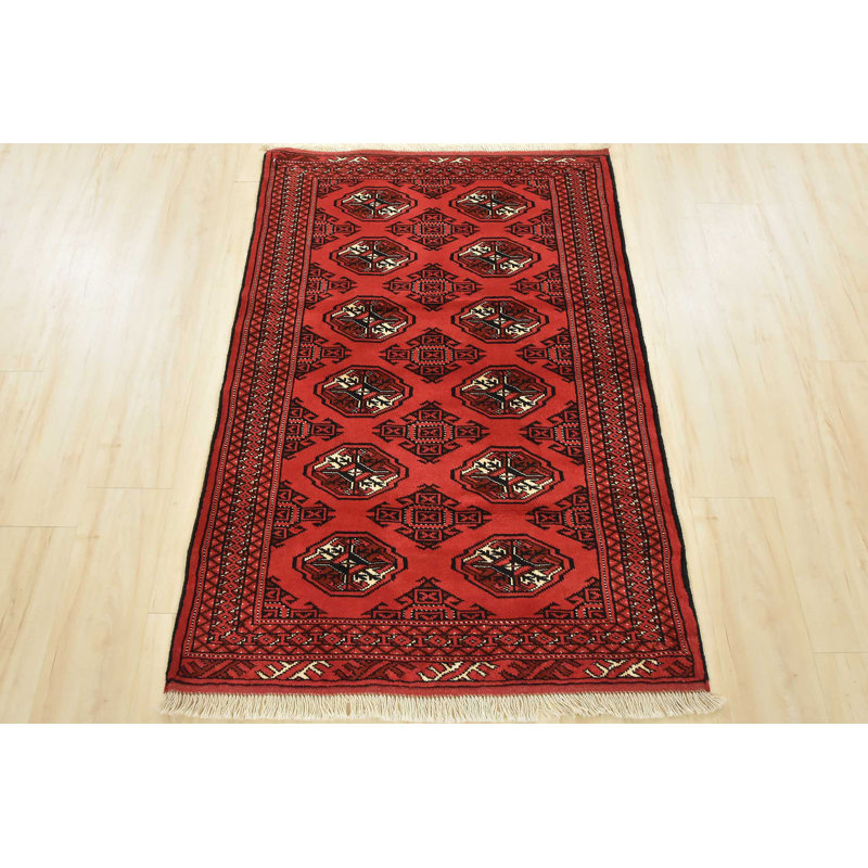 Tapis rouge unique de 3 pi 4 po x 4 pi 11 po One-of-a-Kind