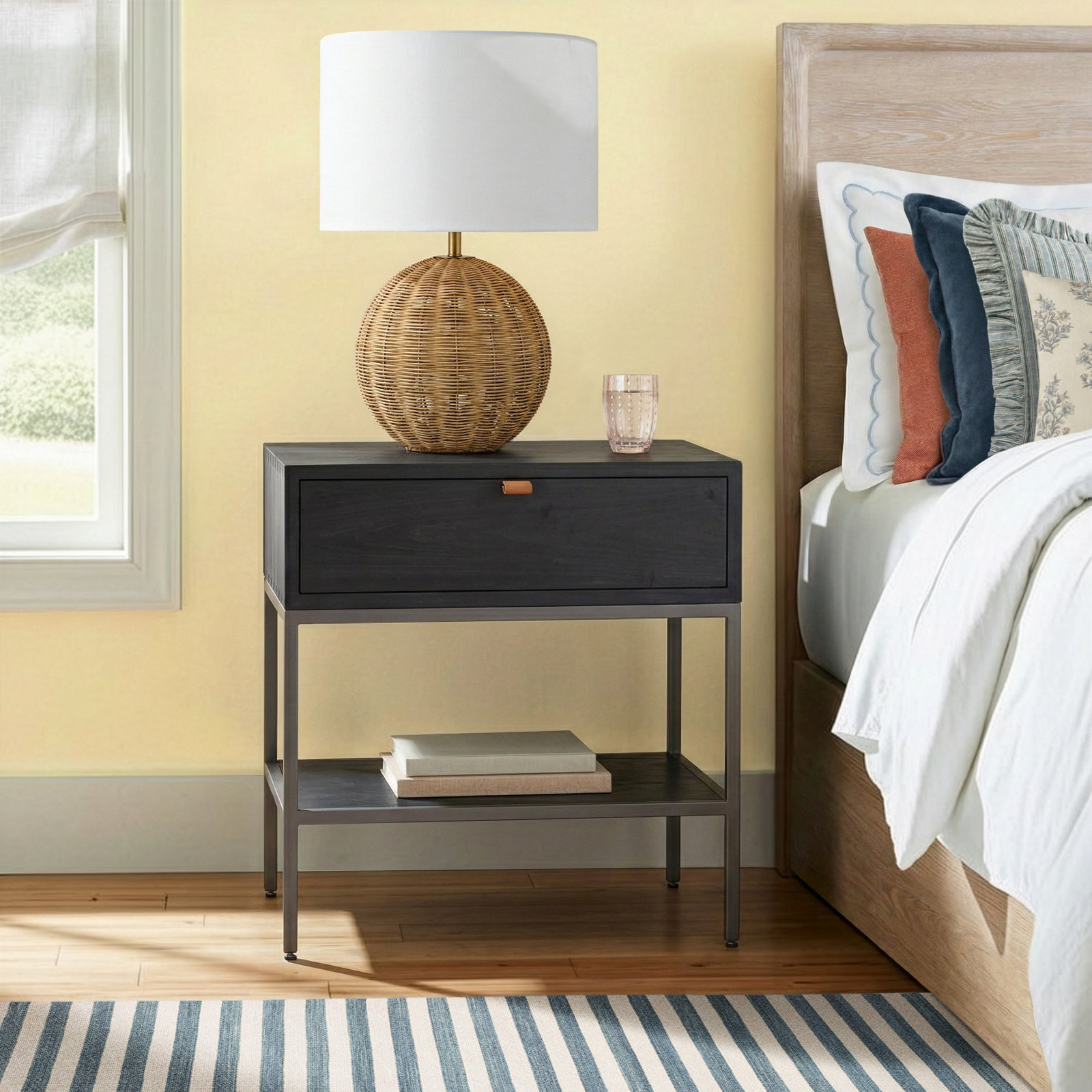 Loki 1 - Drawer Nightstand, Black Wash