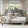 Hegg Linen Tufted Upholstered Platform Bed with Wood Slats Headboard Included