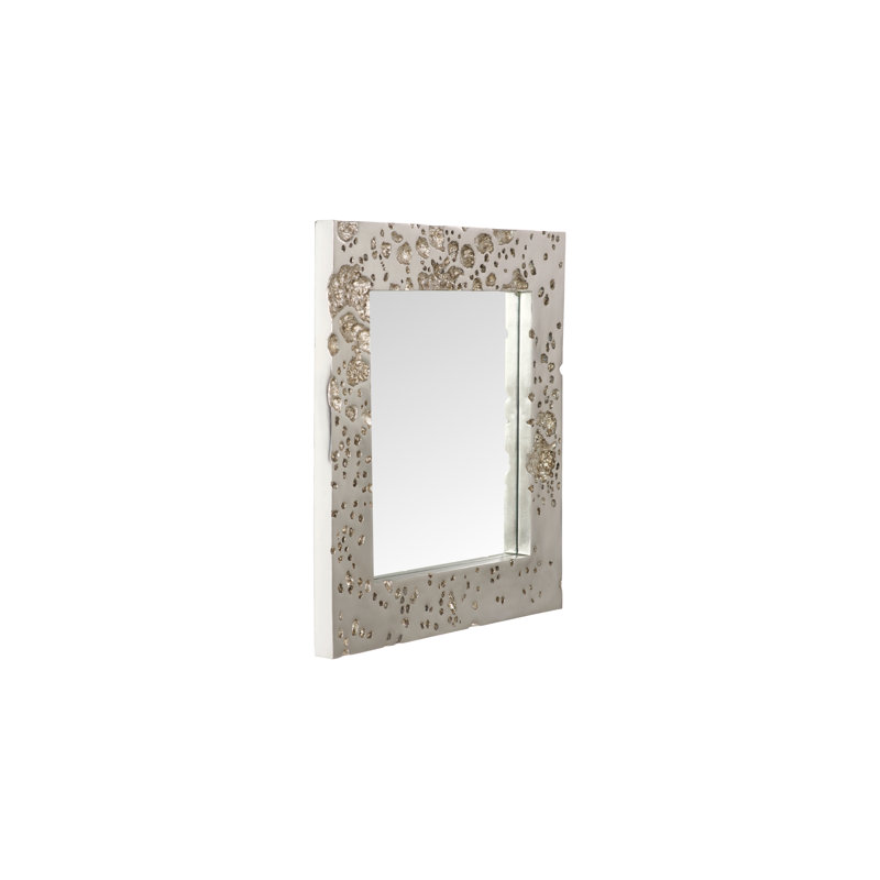 Splotch Beveled Accent Mirror, Silver