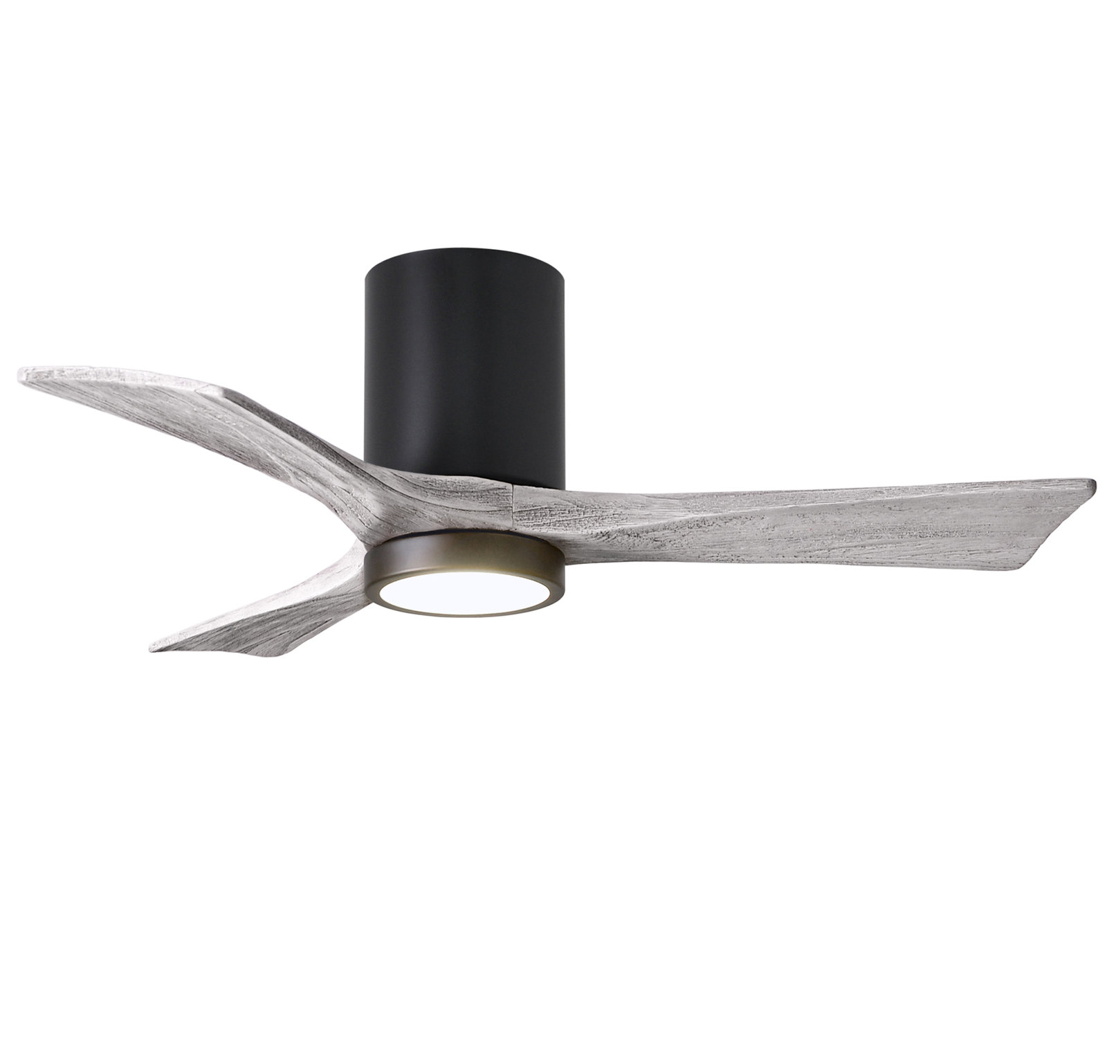 Olivier Ceiling Fan with LED Light Kit, Matte Black, Barn Wood Tone, 42"