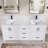 72 In. W X 22 In. D Cultured Marble White Rectangular Double Sink Bath Vanity Top Countertop In Carrara White