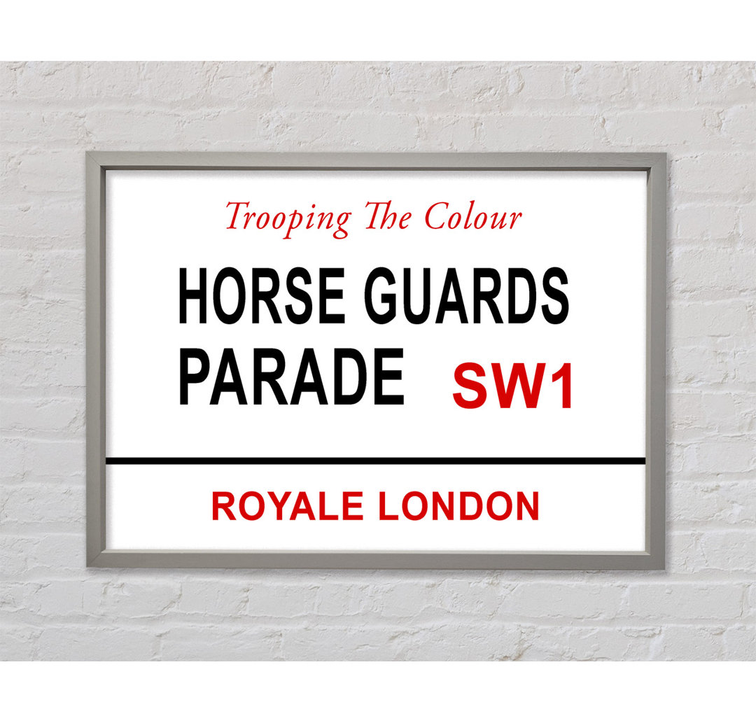 Horse Guards Parade Schilder Gerahmter Druck