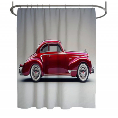 Vintage Car Transportation Shower Curtain