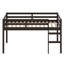 Lit mezzanine en bois avec échelle-1049872958