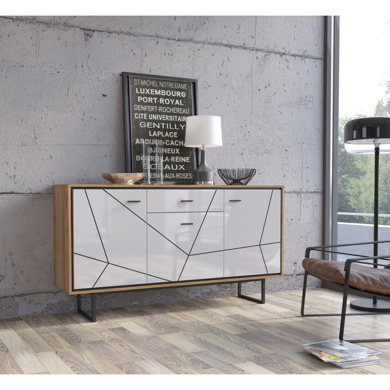 Alexandra Sideboard with roll-bearing- full- extension slide