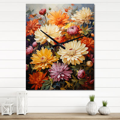Jermone - Floral Modern Wall Clock