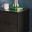 Solid Wood Groove Handle 2-Drawer Nightstand-1737833190