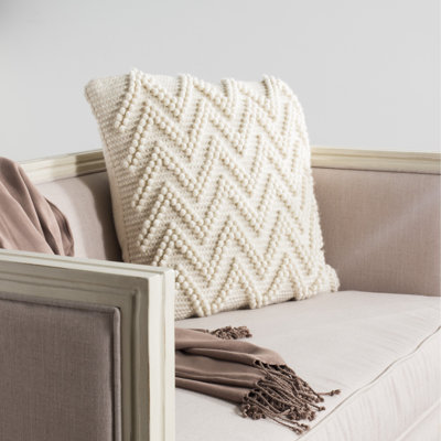 Sequined Wool Throw Pillow
