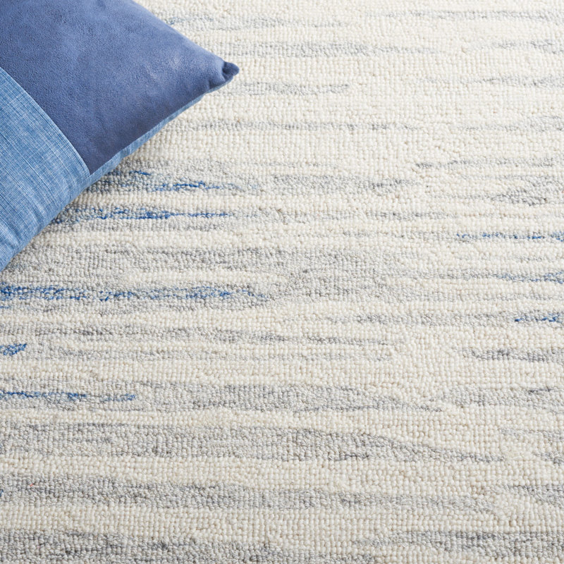 Urja Abstract Hand Tufted Wool Abstract Rug, Round 6'