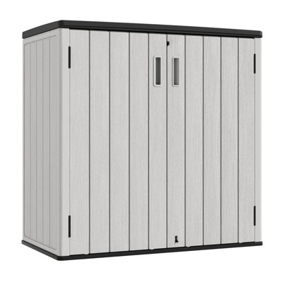 Decksplore 280 Gallons Double-Door Vertical Resin Storage Cabinet with Floor