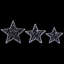 Ensemble d'étoiles dorées 3 lumières à DEL 14 pièces 3 pièces-103688405
