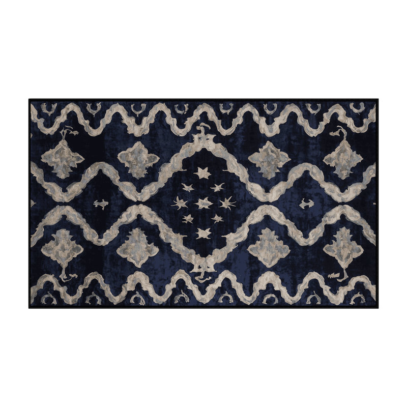 Tapis gris soyeux et moelleux, Rectangulaire 3 pi x 5 pi