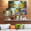 «Summer Forest with Flowers Landscape», reproduction sur toile tendue-25538343