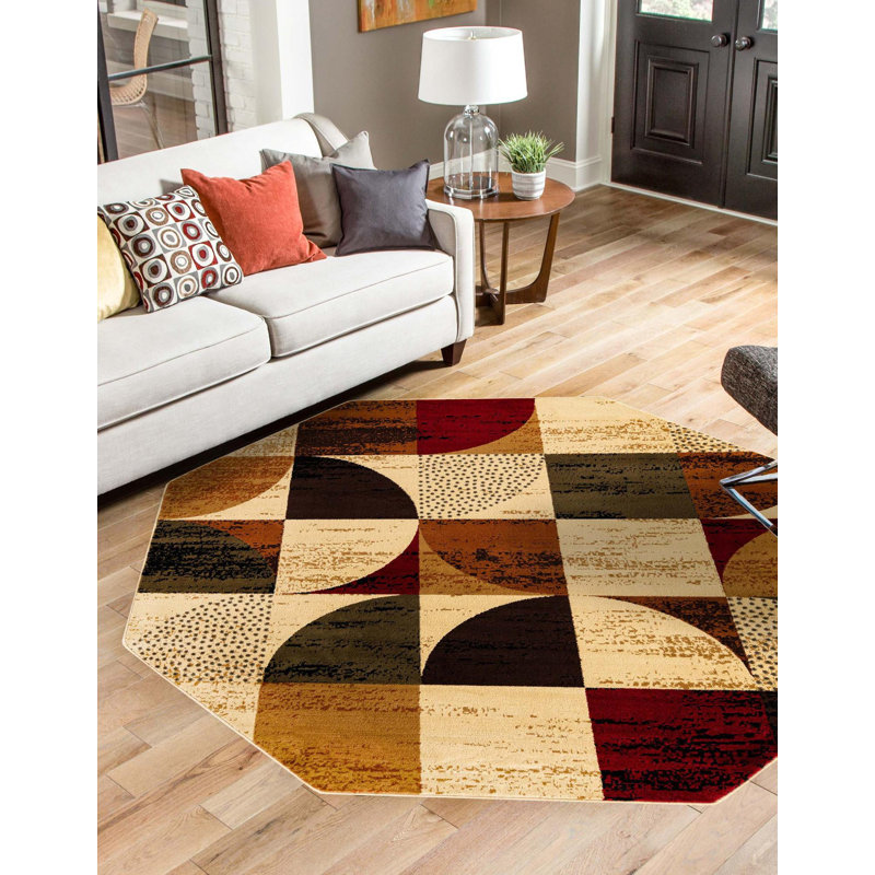 Cafe Geometric Indoor Rug, Octagon 7' x 7'