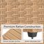 Ensemble de conversation modulaire d'extérieur 6 pièces avec coussins