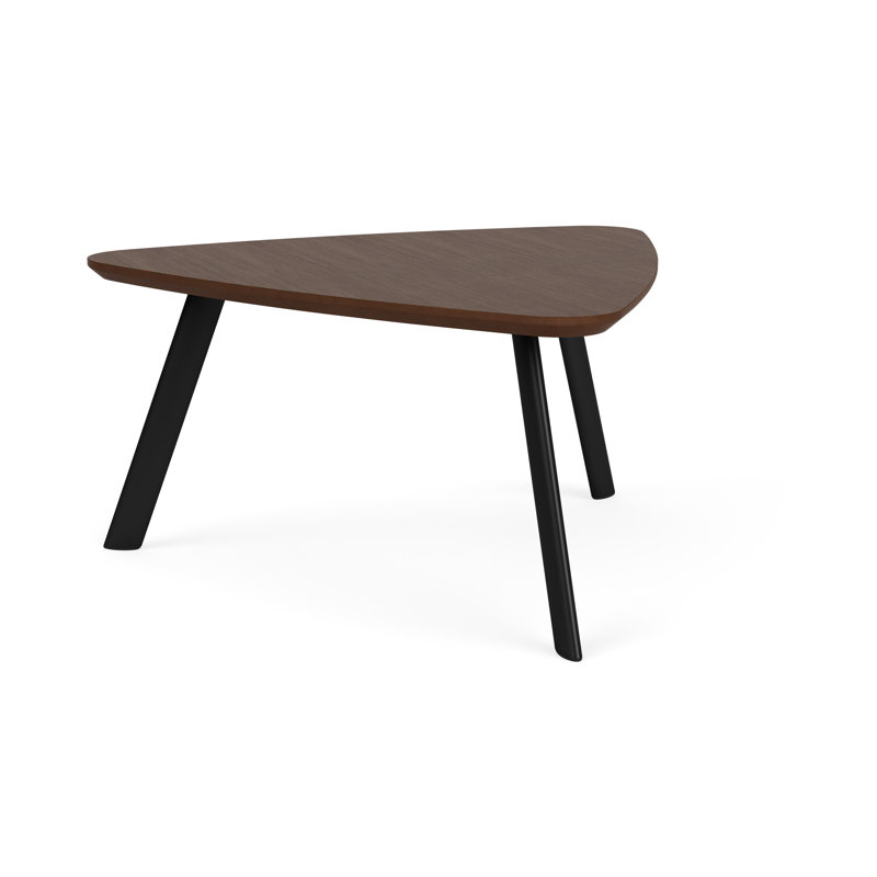 Plateau en stratifié haute pression pour table de conversation Darsey, Noyer Riftwood, Noir