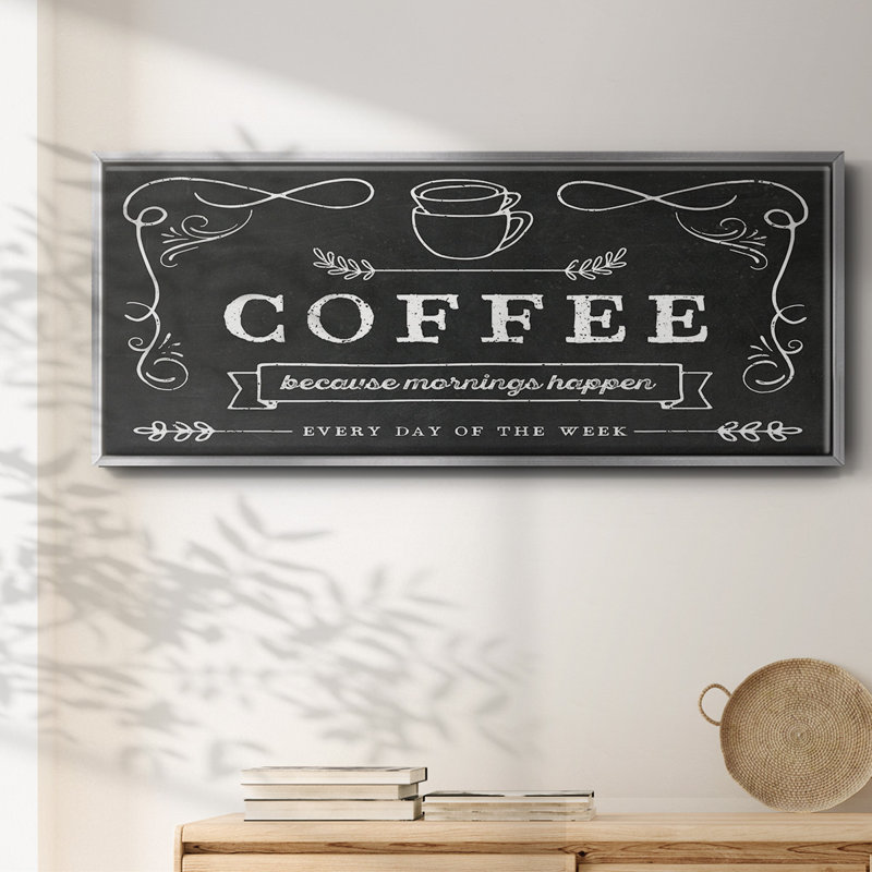 «Coffee Everyday», toile encadrée, H 24 po x l 60 po