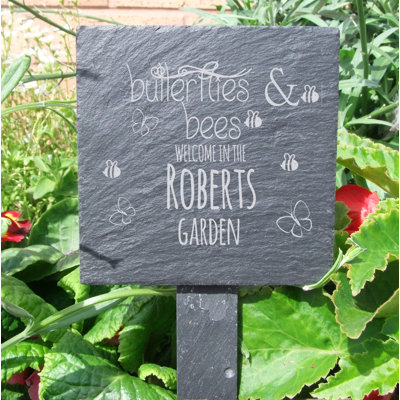 Meadowlakes Stone Plants & Flowers Garden Sign