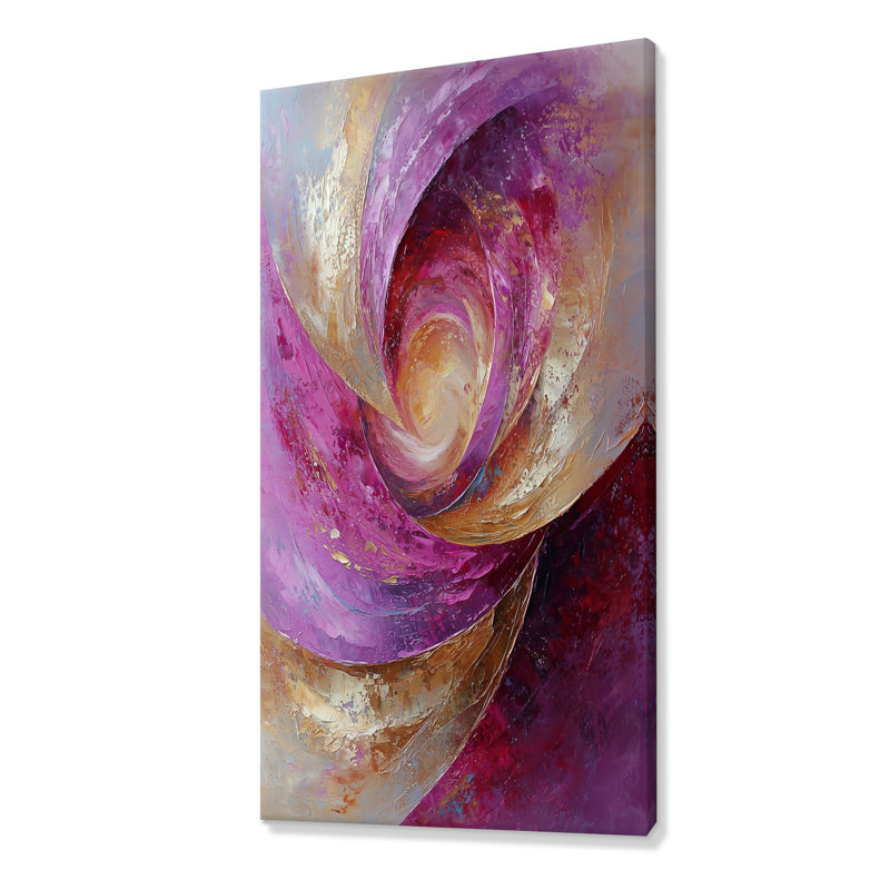 «Spratt Abstract Lavender Tranquility Balance I», art mural moderne grand, H 60 po x l 28 po, Toile tendue, Ne s’applique pas