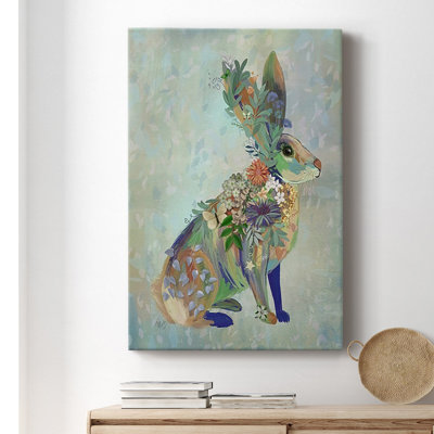 " Fantastic Florals Hare, Sitting "
