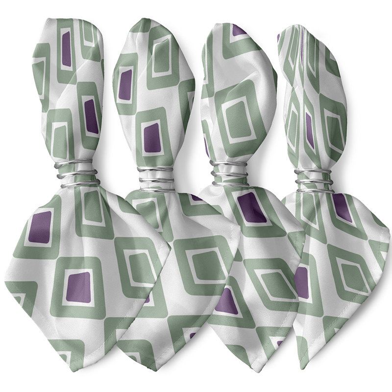 Zarina Diamond Jive  Napkins, Green