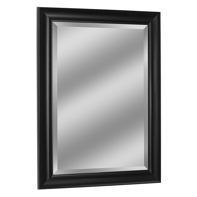 Maisonneuve Modern Transitional Espresso Dark Brown Framed Wall Mirror - 34x28", Espresso, 34.5" H x 28.5" W