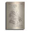 17 Stories Jet Jet Blueprint Brevet Parchment, art mural en métal-1236935200