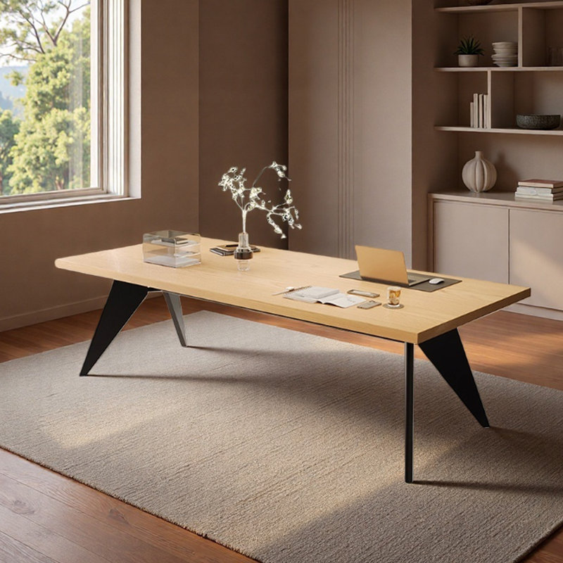 Modern Simple Multi-functional Rectangular Desk, 28.74" H x 94.48" W x 31.49" D