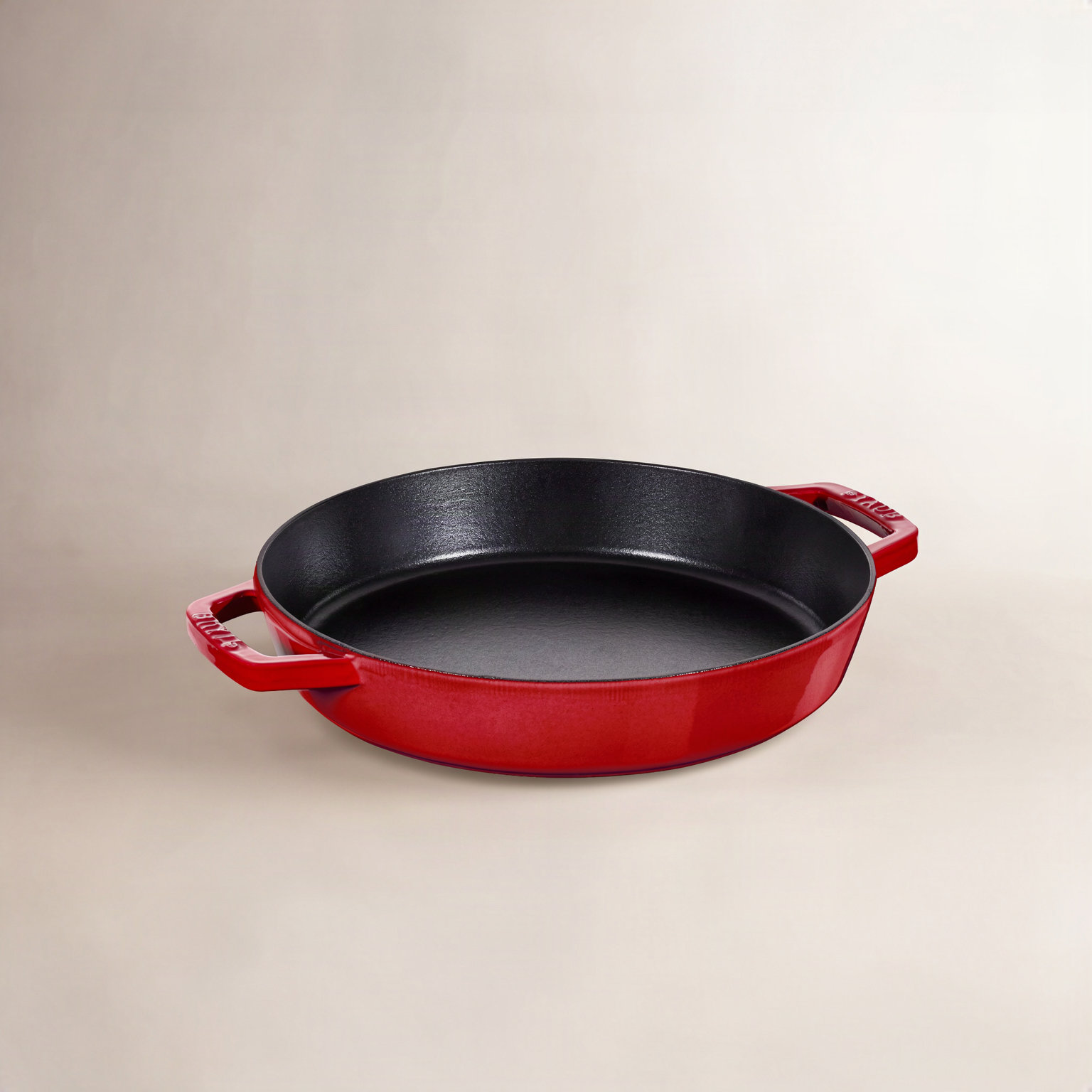 Staub 13" Double Handle Frying Pan, Cherry
