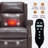 Brown Faux Leather Manual Massage Recliner - 8 Vibrating Nodes, 3 Modes, Heavy-Duty-1004032736