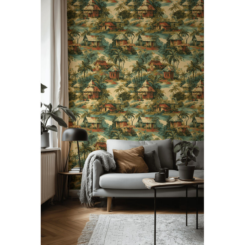 Papier peint palmier tropical