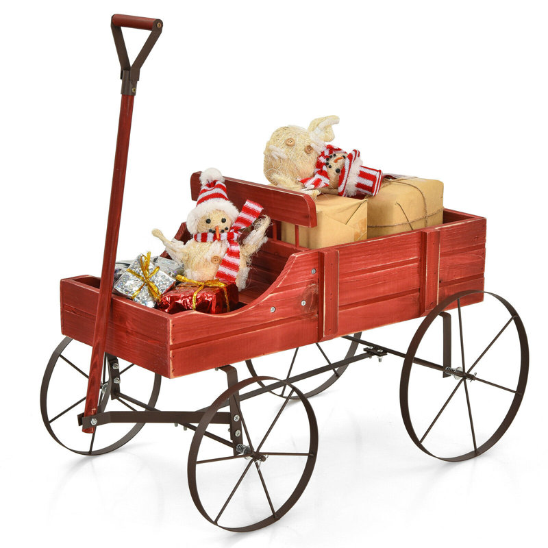 Macaluso Wood Plant Stand, Red