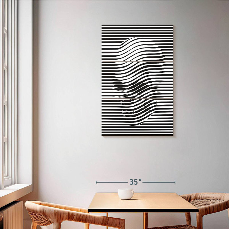 Kerner Skull Optical Illusion, 57" H x 36" W