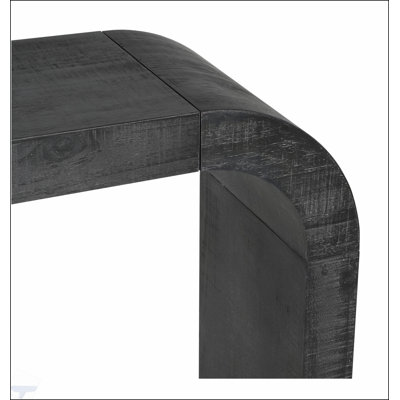 Console rétro en bois avec bord courbé, parfaite pour les entrées et les salons, durable et élégante