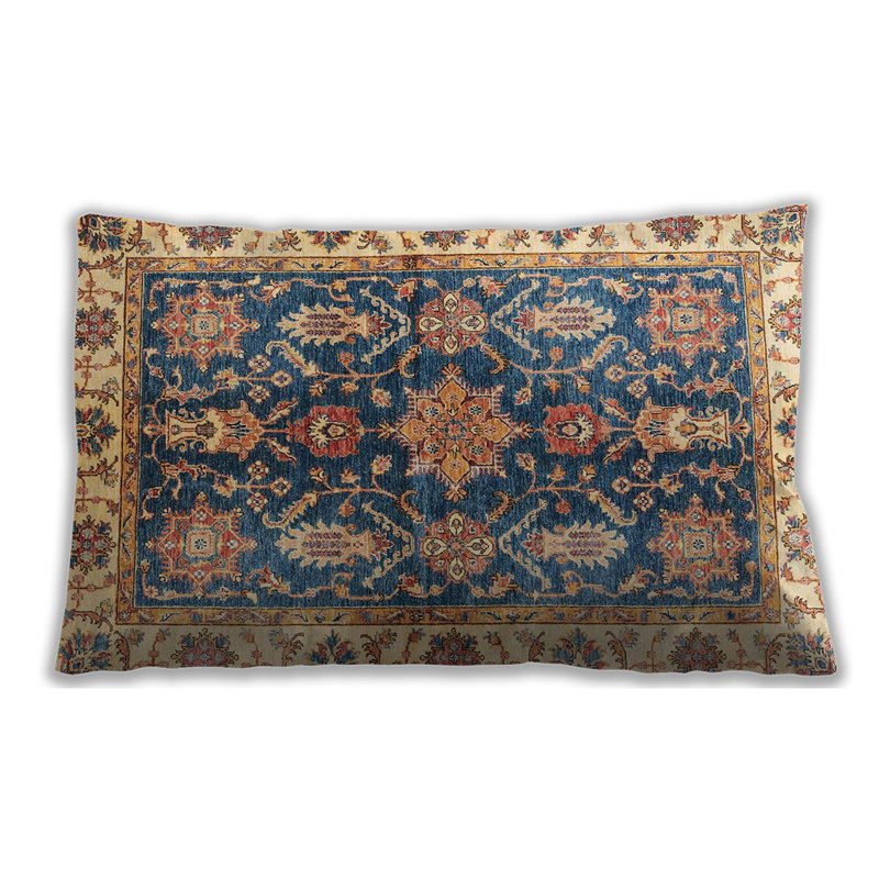 Coussin lombaire abstrait Abstract 3529, Bleu marine