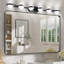 Luminaire de salle de bain minimaliste à DEL de 43 po avec abat-jour en acrylique sable cristal, luminaire mural décoratif à 6 lumières, convenant au miroir de meuble-lavabo-121058866