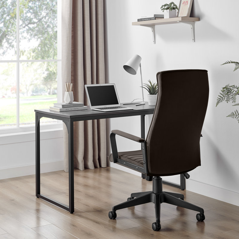 Alexas Luxury Velvet Office Chair - Ergonomic Adjustable Supporting Modern Design, Brown
