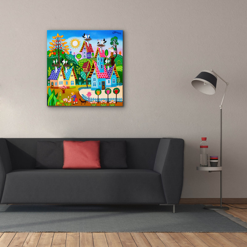  «Mustering Storkes» par Koday, art mural sur toile, 37 po x 37 po