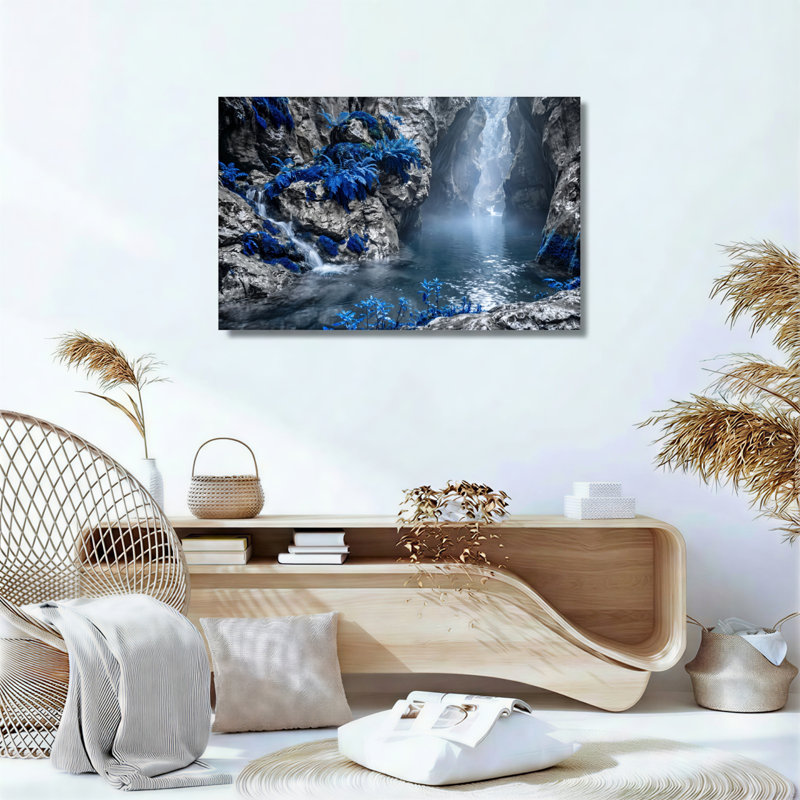 Ensemble de 1 tableau sur toile Blue Canyon, H 18 po x l 24 po, Toile tendue