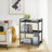 3-tier Utility Cart With Wheels Outdoor Rolling Metal Storage Organizer-100005651