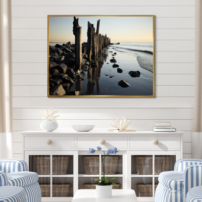 «Beach Photo Pier Reflections V», reproduction sur toile