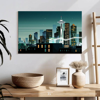 Paysage de nuit Sirci Seattle City