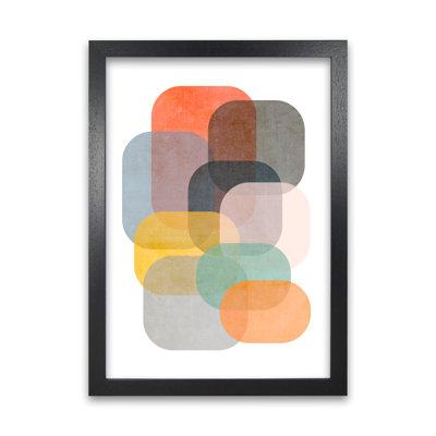Colourful Abstract Shapes A - Print