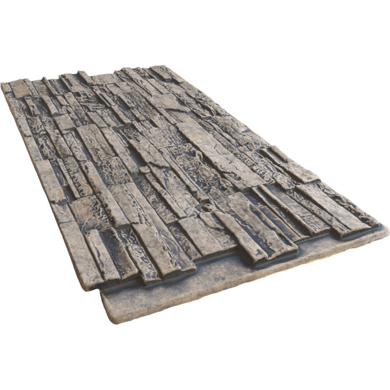 EverStone Cascade Faux Stone Panel, Linen Graphite
