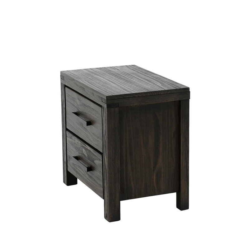 Table de chevet 2 tiroirs Posner, Espresso