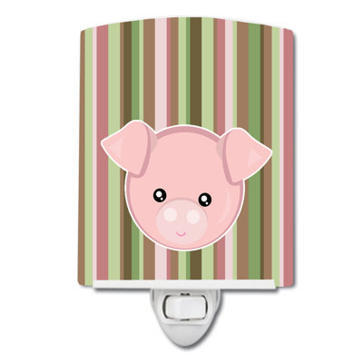Éclairage pour nuit en céramique porc