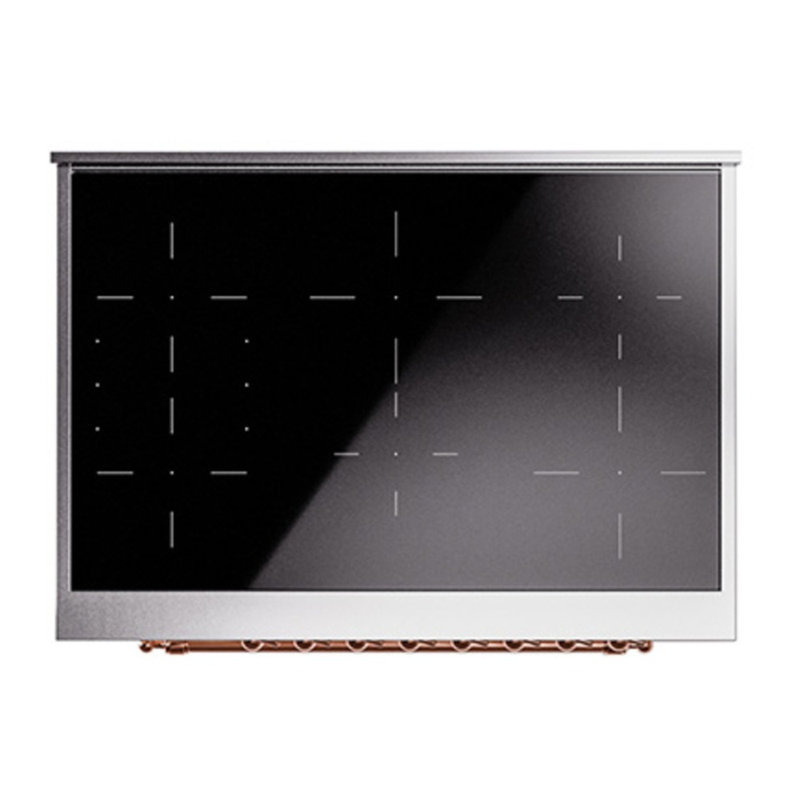 ILVE Nostalgie II 36 in Induction Range, Glossy Black/Copper