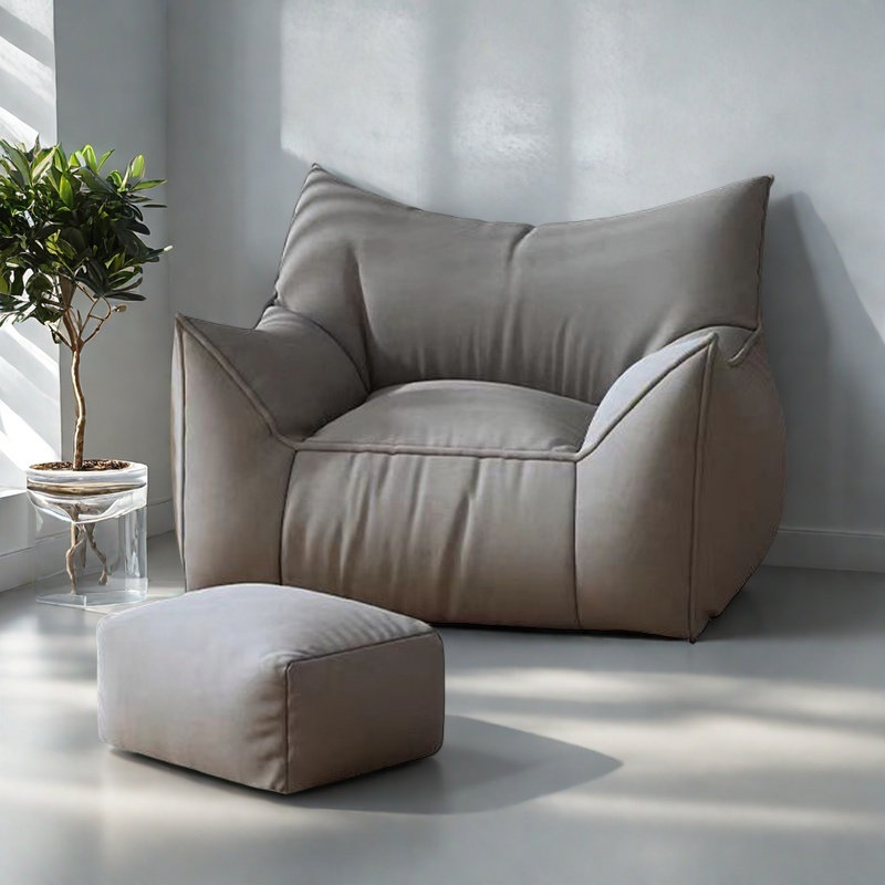 Canapé à billes rétro, Polyester gris