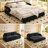 Space-saving Modern Sofas, Chenille Upholstered Convertible Sleeper For Small Spaces, Black